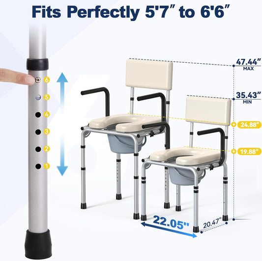 Drop Arm Bedside Commode