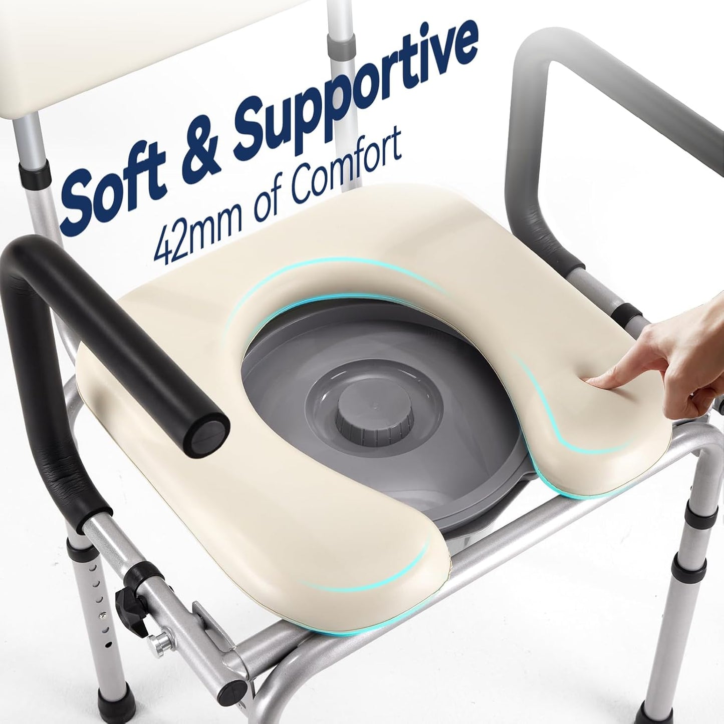 Drop Arm Bedside Commode