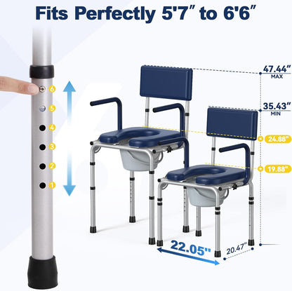 Drop Arm Bedside Commode