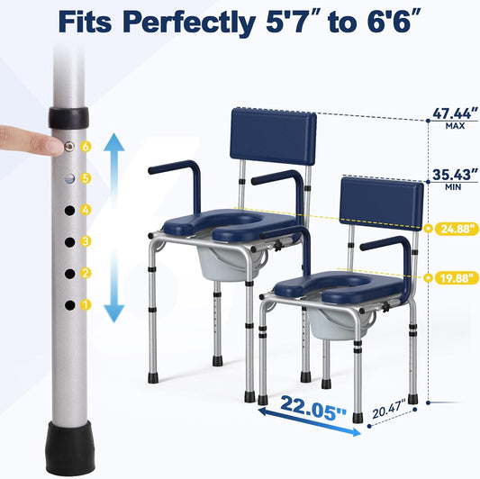 Drop Arm Bedside Commode