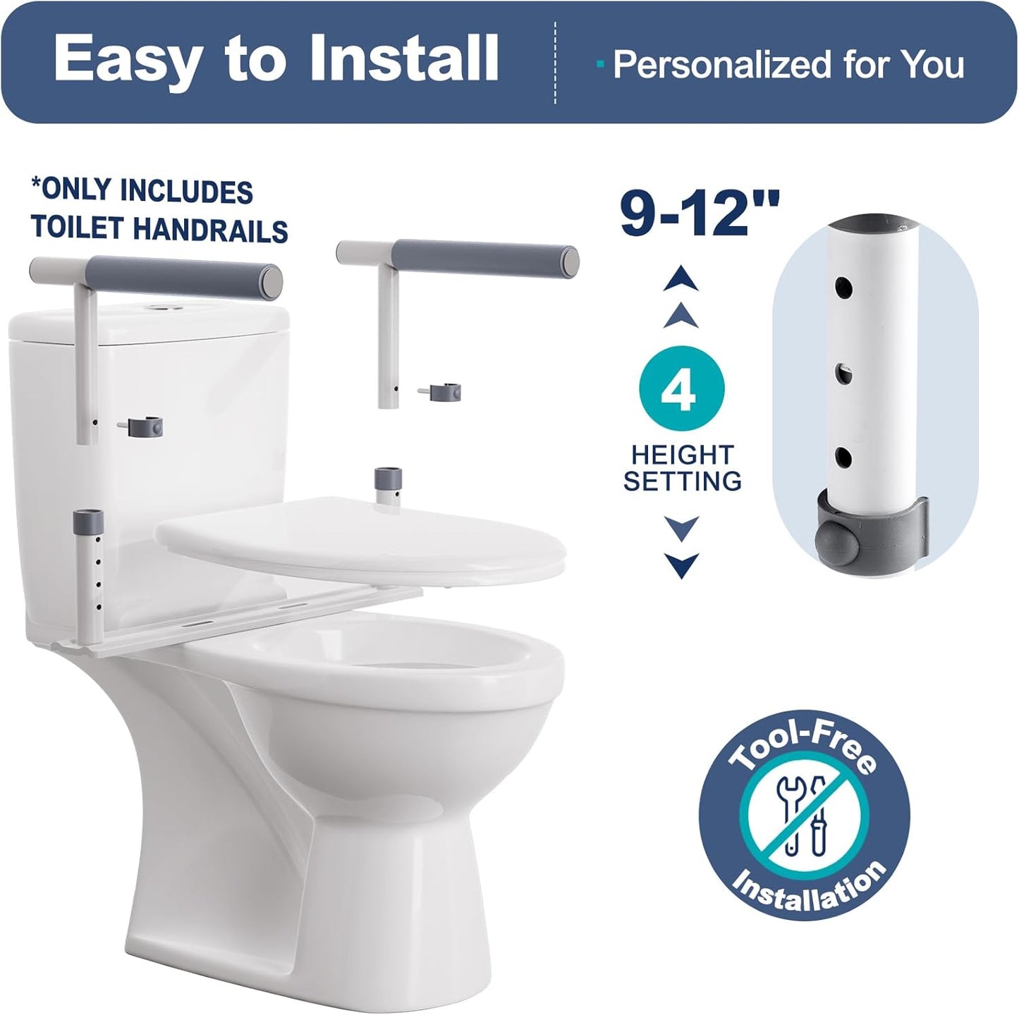 Toilet Safety Rails for Seniors