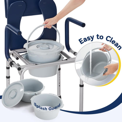 Drop Arm Bedside Commode