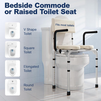 Drop Arm Bedside Commode