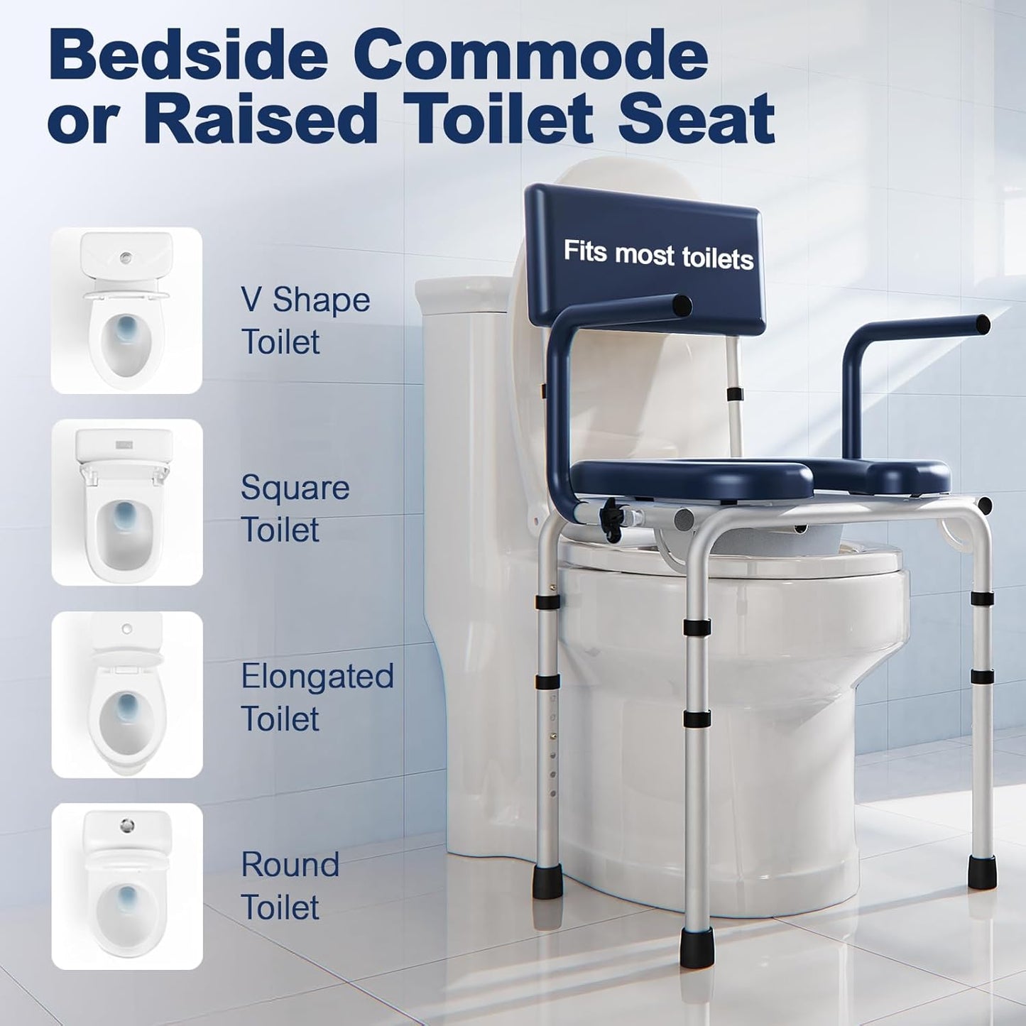 Drop Arm Bedside Commode