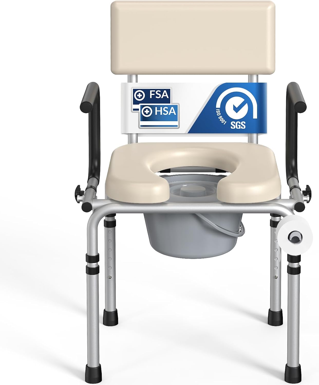 Drop Arm Bedside Commode